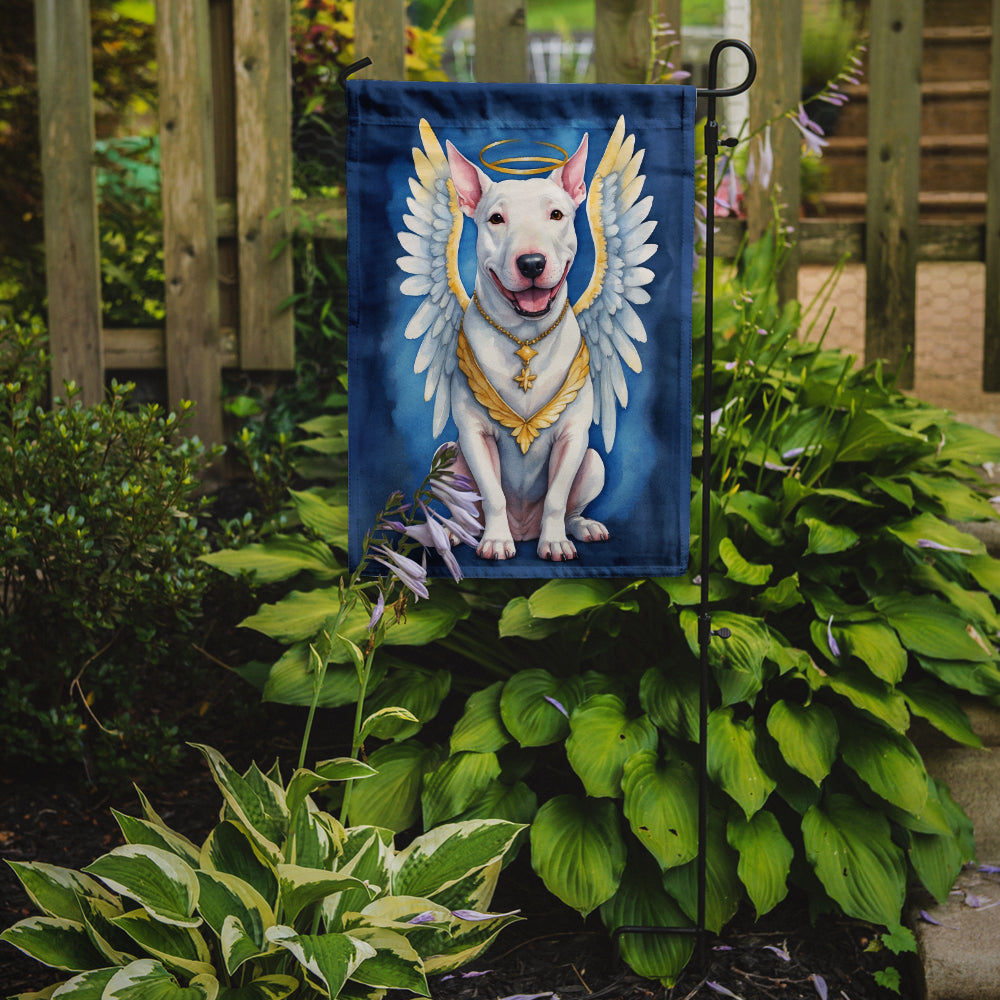 Bull Terrier My Angel Garden Flag Mailbox Decorative Yard Banner Outside Patio Artwork for Flower Beds, Garden Size, Multicolor
