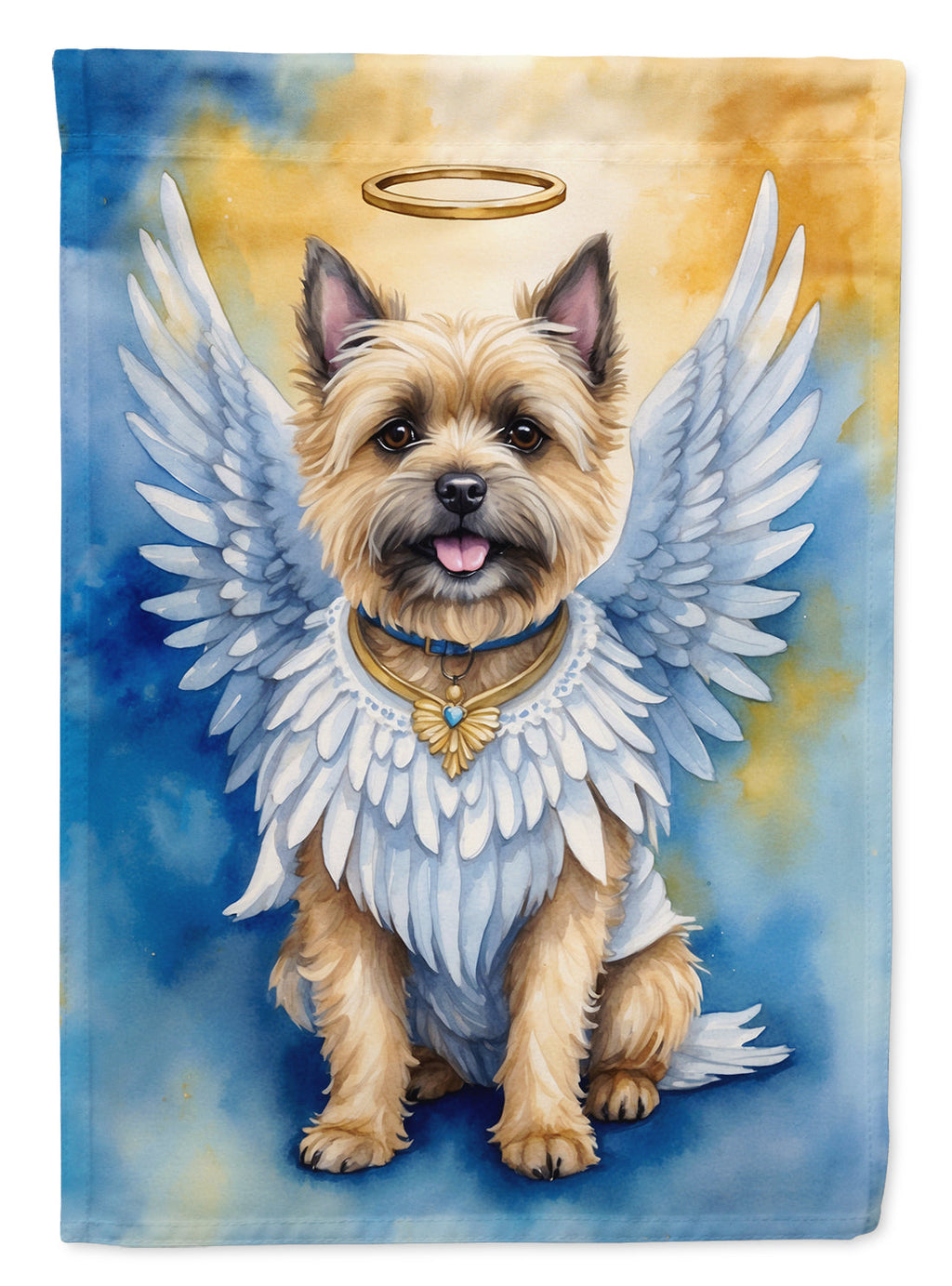 Cairn Terrier My Angel House Flag 28x40 Porch Sleeve Pole Decorative Outside Yard Banner Artwork Wall Hanging, Polyester