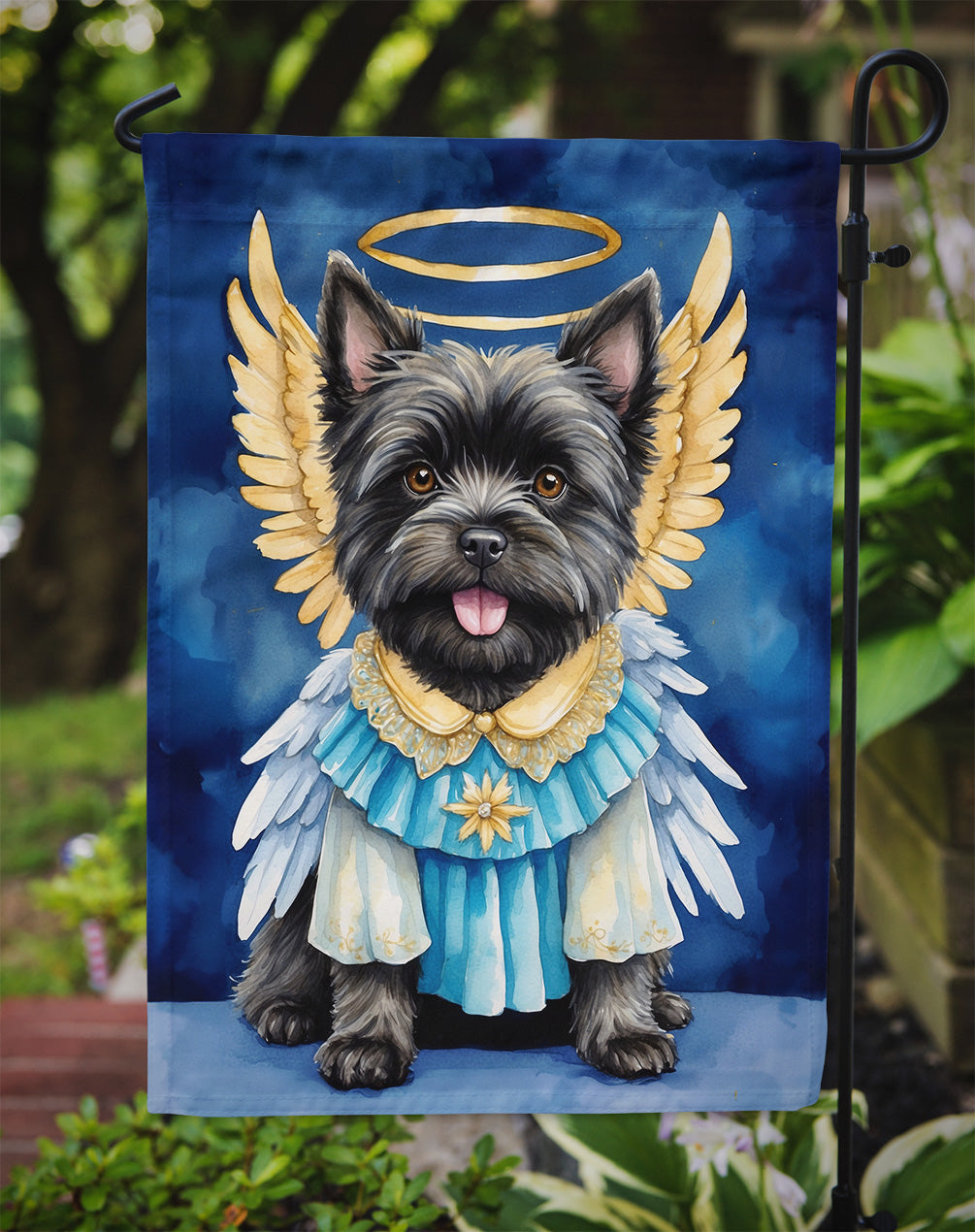 Cairn Terrier My Angel Garden Flag Mailbox Decorative Yard Banner Outside Patio Artwork for Flower Beds, Garden Size, Multicolor