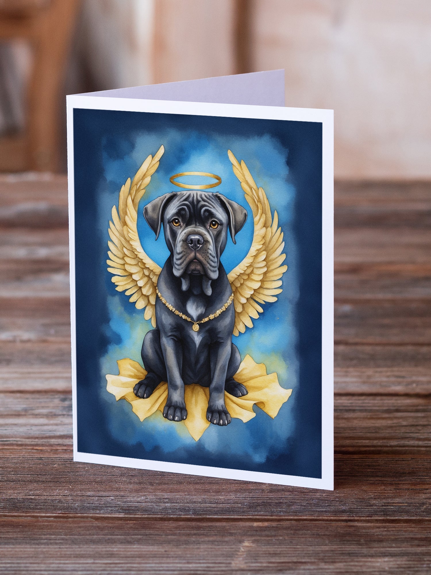 Cane Corso My Angel Greeting Cards Pack of 8 Blank Cards with Envelopes Whimsical A7 Size 5x7