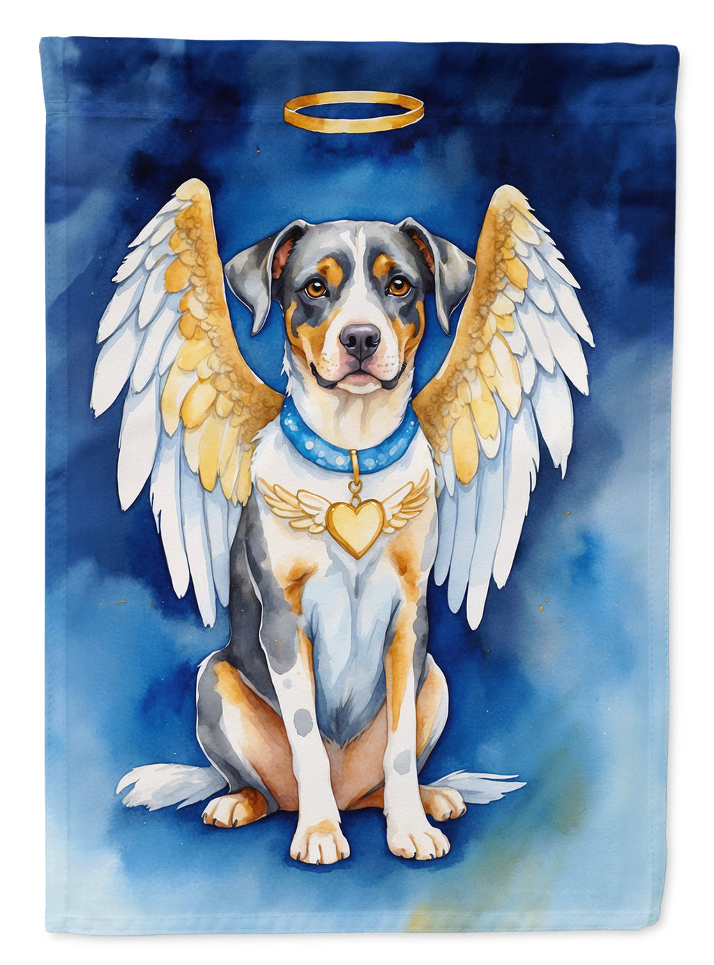 Catahoula My Angel House Flag 28x40 Porch Sleeve Pole Decorative Outside Yard Banner Artwork Wall Hanging, Polyester