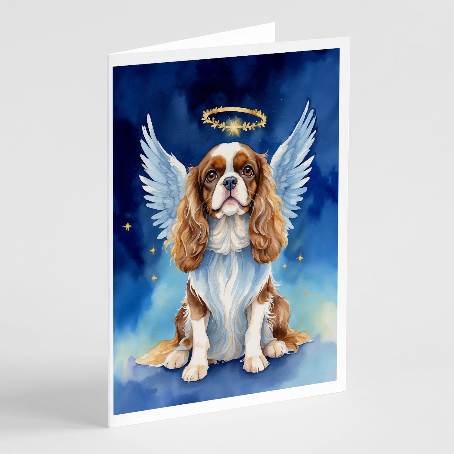 Cavalier Spaniel My Angel Greeting Cards Pack of 8 Blank Cards with Envelopes Whimsical A7 Size 5x7