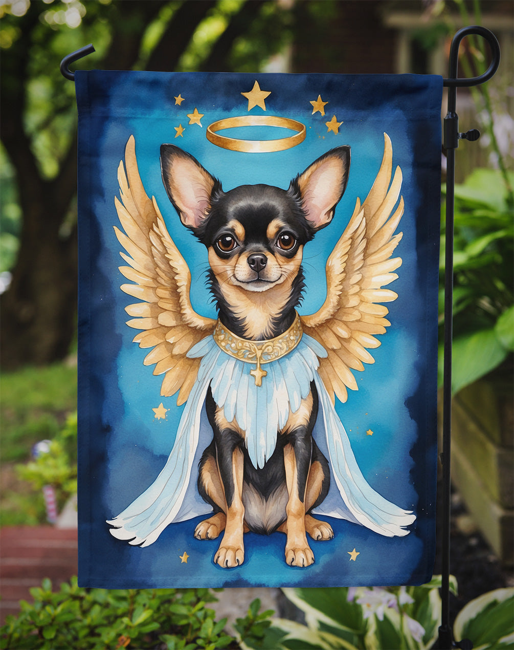 Chihuahua My Angel Garden Flag Mailbox Decorative Yard Banner Outside Patio Artwork for Flower Beds, Garden Size, Multicolor