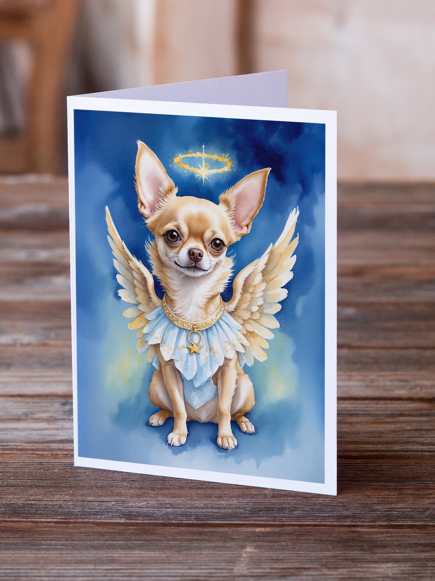 Chihuahua My Angel Greeting Cards Pack of 8 Blank Cards with Envelopes Whimsical A7 Size 5x7