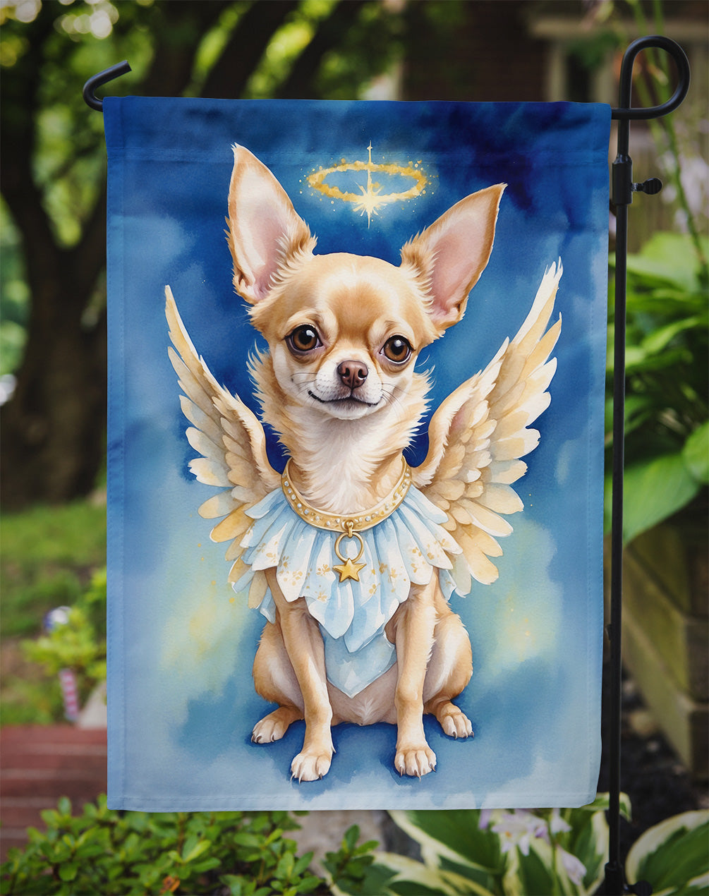 Chihuahua My Angel Garden Flag Mailbox Decorative Yard Banner Outside Patio Artwork for Flower Beds, Garden Size, Multicolor