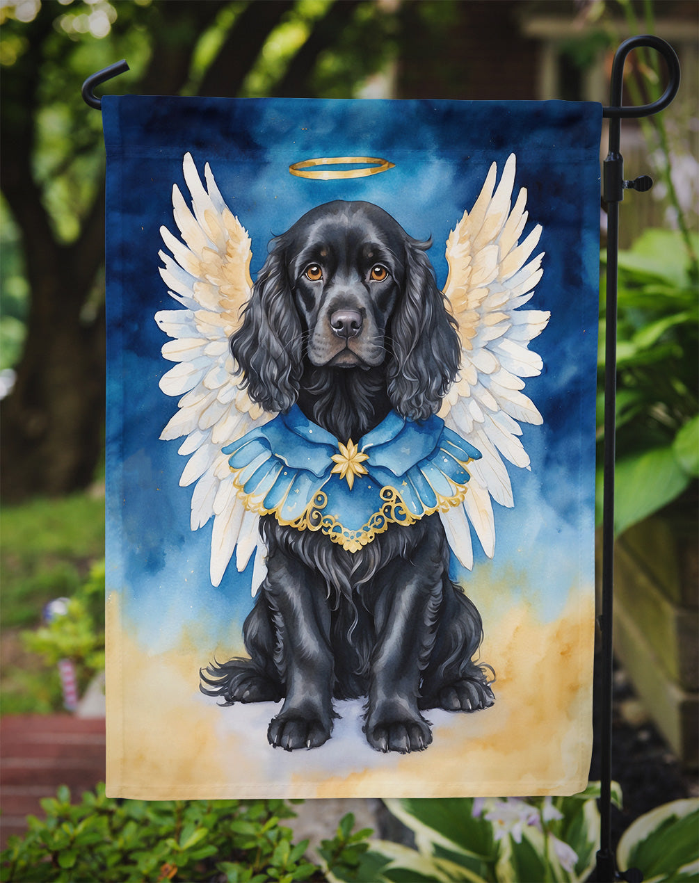 Cocker Spaniel My Angel Garden Flag Mailbox Decorative Yard Banner Outside Patio Artwork for Flower Beds, Garden Size, Multicolor