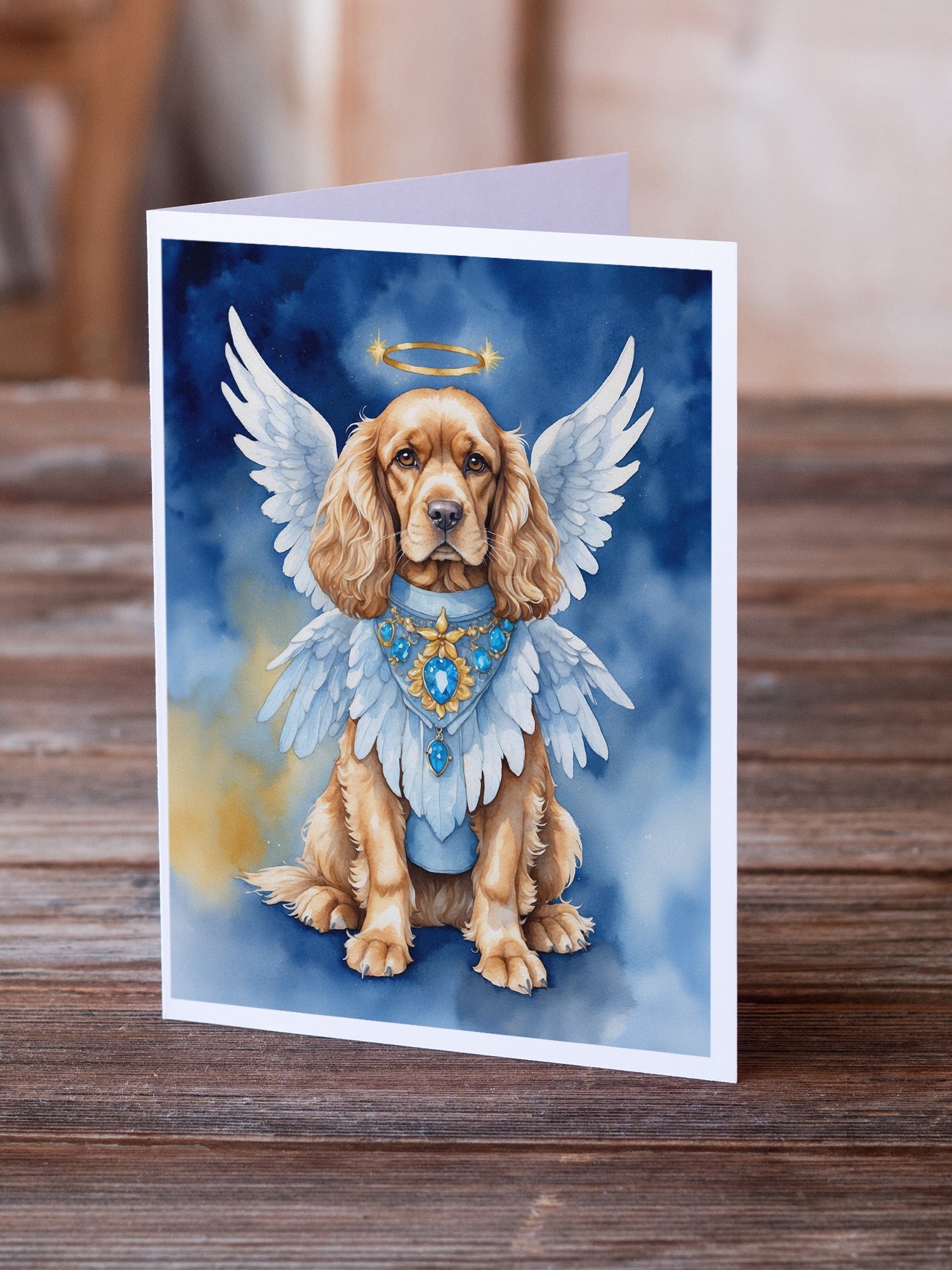 Cocker Spaniel My Angel Greeting Cards Pack of 8 Blank Cards with Envelopes Whimsical A7 Size 5x7