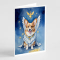 Corgi My Angel Greeting Cards Pack of 8 Blank Cards with Envelopes Whimsical A7 Size 5x7