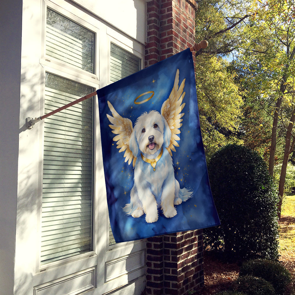 Coton de Tulear My Angel House Flag 28x40 Porch Sleeve Pole Decorative Outside Yard Banner Artwork Wall Hanging, Polyester