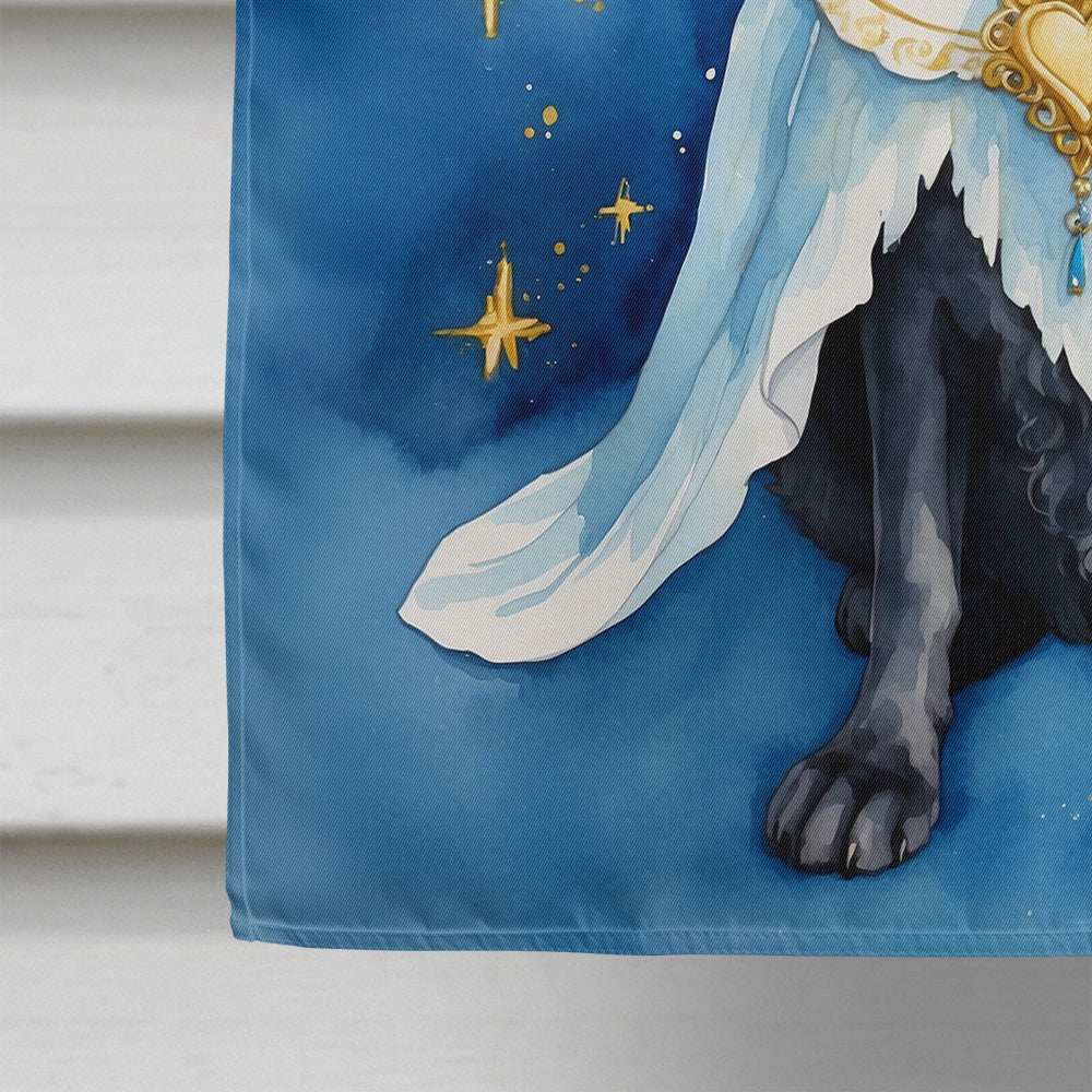 Curly-Coated Retriever My Angel House Flag 28x40 Porch Sleeve Pole Decorative Outside Yard Banner Artwork Wall Hanging, Polyester