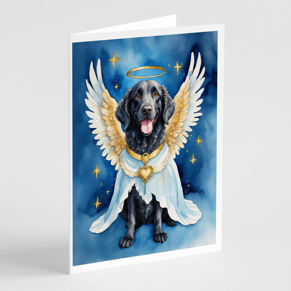 Curly-Coated Retriever My Angel Greeting Cards Pack of 8 Blank Cards with Envelopes Whimsical A7 Size 5x7
