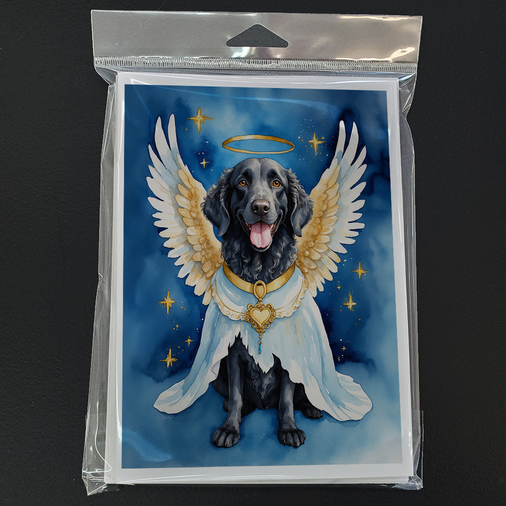 Curly-Coated Retriever My Angel Greeting Cards Pack of 8 Blank Cards with Envelopes Whimsical A7 Size 5x7