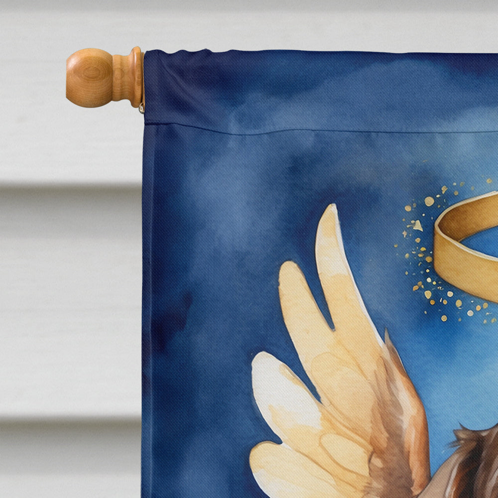 Dachshund My Angel House Flag 28x40 Porch Sleeve Pole Decorative Outside Yard Banner Artwork Wall Hanging, Polyester