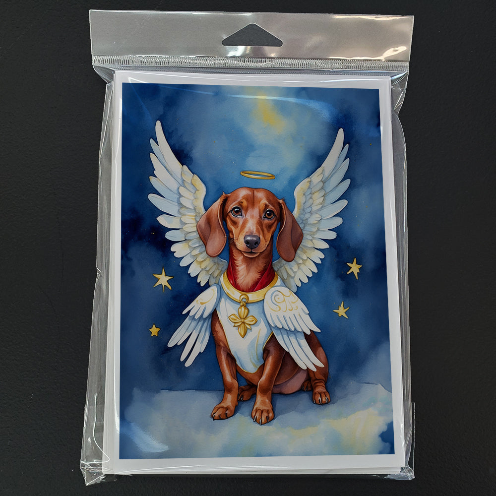 Dachshund My Angel Greeting Cards Pack of 8 Blank Cards with Envelopes Whimsical A7 Size 5x7