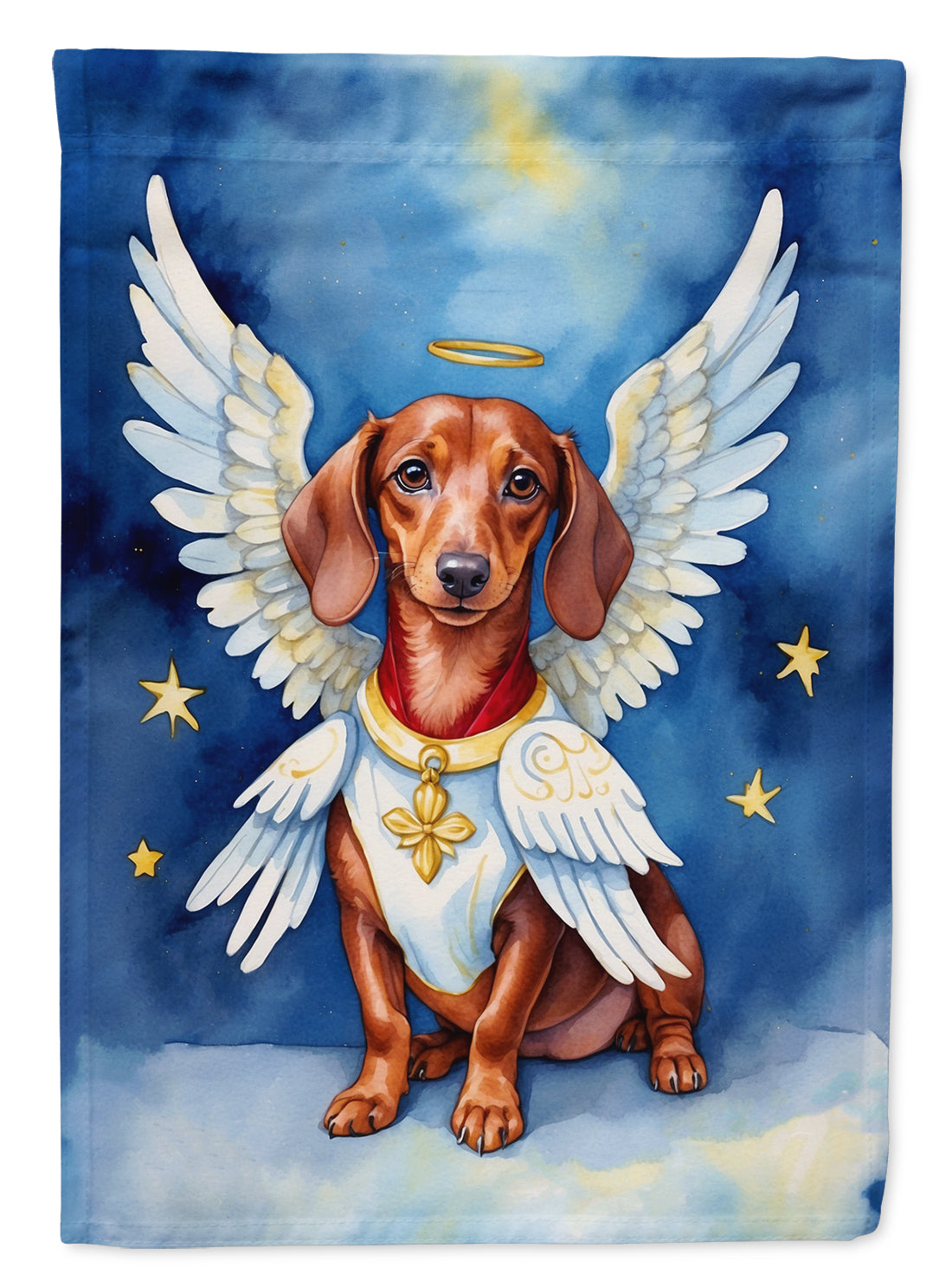 Dachshund My Angel Garden Flag Mailbox Decorative Yard Banner Outside Patio Artwork for Flower Beds, Garden Size, Multicolor