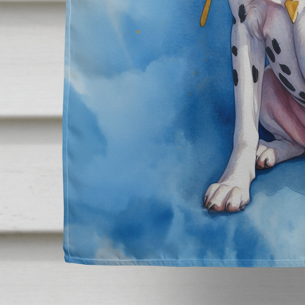 Dalmatian My Angel House Flag 28x40 Porch Sleeve Pole Decorative Outside Yard Banner Artwork Wall Hanging, Polyester