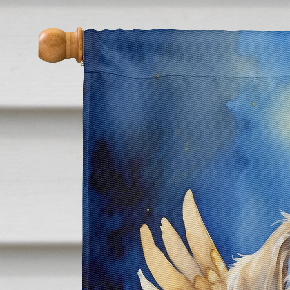Dandie Dinmont Terrier My Angel House Flag 28x40 Porch Sleeve Pole Decorative Outside Yard Banner Artwork Wall Hanging, Polyester