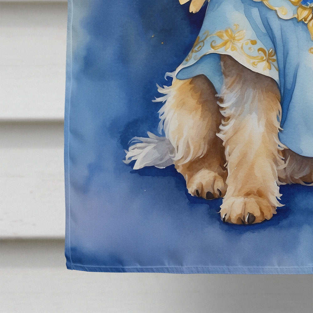 Dandie Dinmont Terrier My Angel House Flag 28x40 Porch Sleeve Pole Decorative Outside Yard Banner Artwork Wall Hanging, Polyester