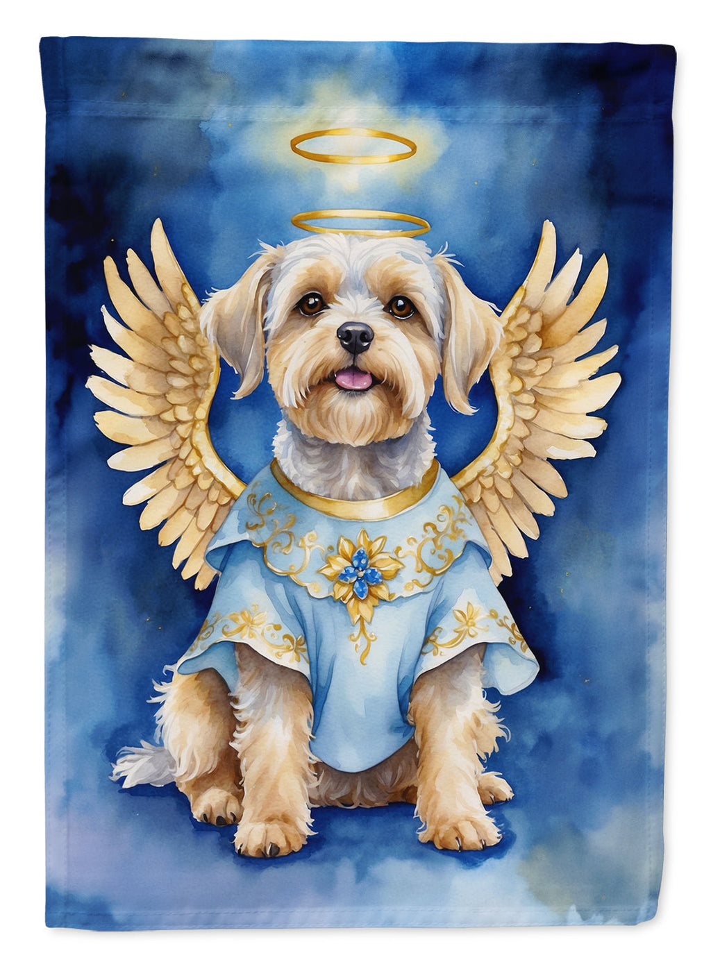 Dandie Dinmont Terrier My Angel Garden Flag Mailbox Decorative Yard Banner Outside Patio Artwork for Flower Beds, Garden Size, Multicolor