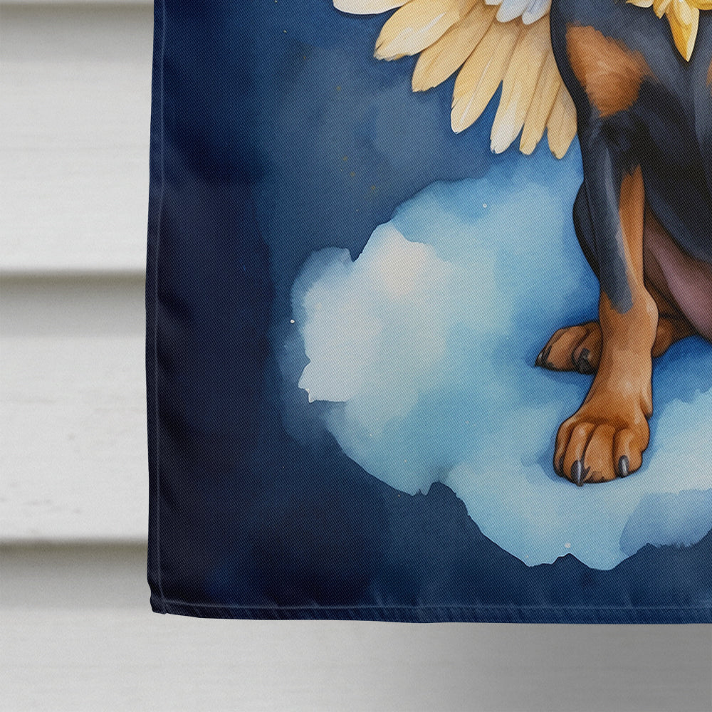 Doberman Pinscher My Angel House Flag 28x40 Porch Sleeve Pole Decorative Outside Yard Banner Artwork Wall Hanging, Polyester