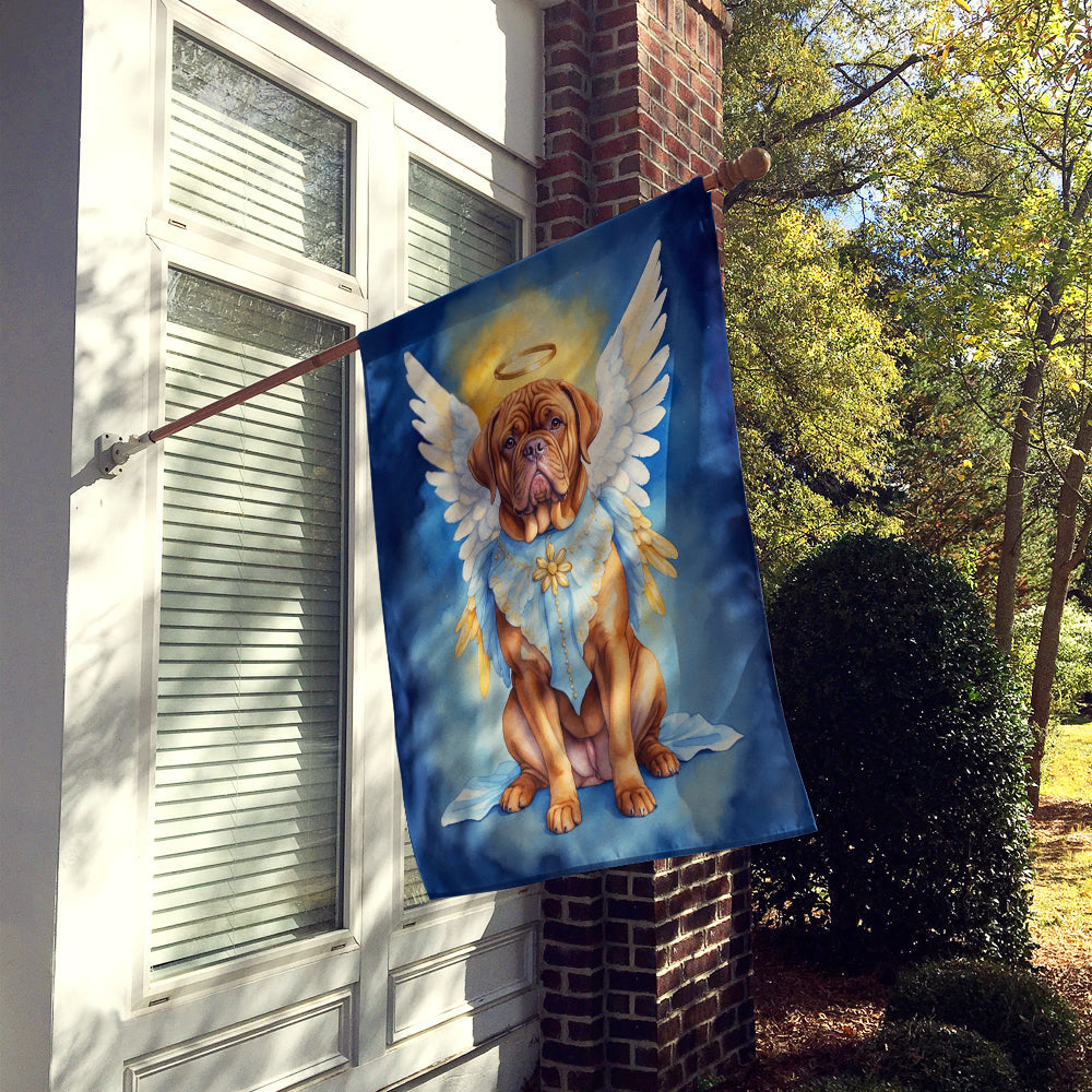 Dogue de Bordeaux My Angel House Flag 28x40 Porch Sleeve Pole Decorative Outside Yard Banner Artwork Wall Hanging, Polyester