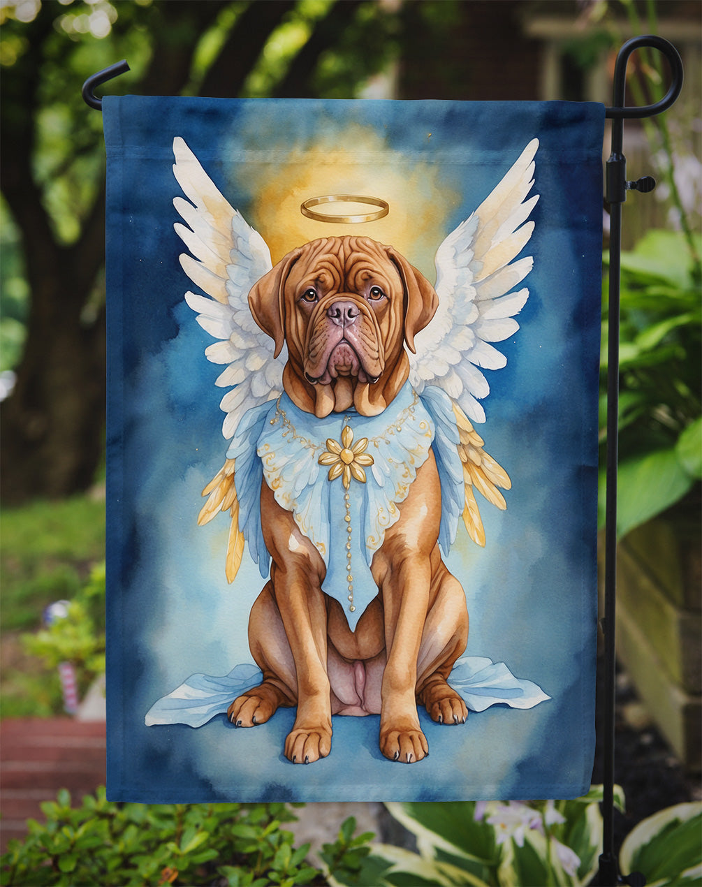 Dogue de Bordeaux My Angel Garden Flag Mailbox Decorative Yard Banner Outside Patio Artwork for Flower Beds, Garden Size, Multicolor