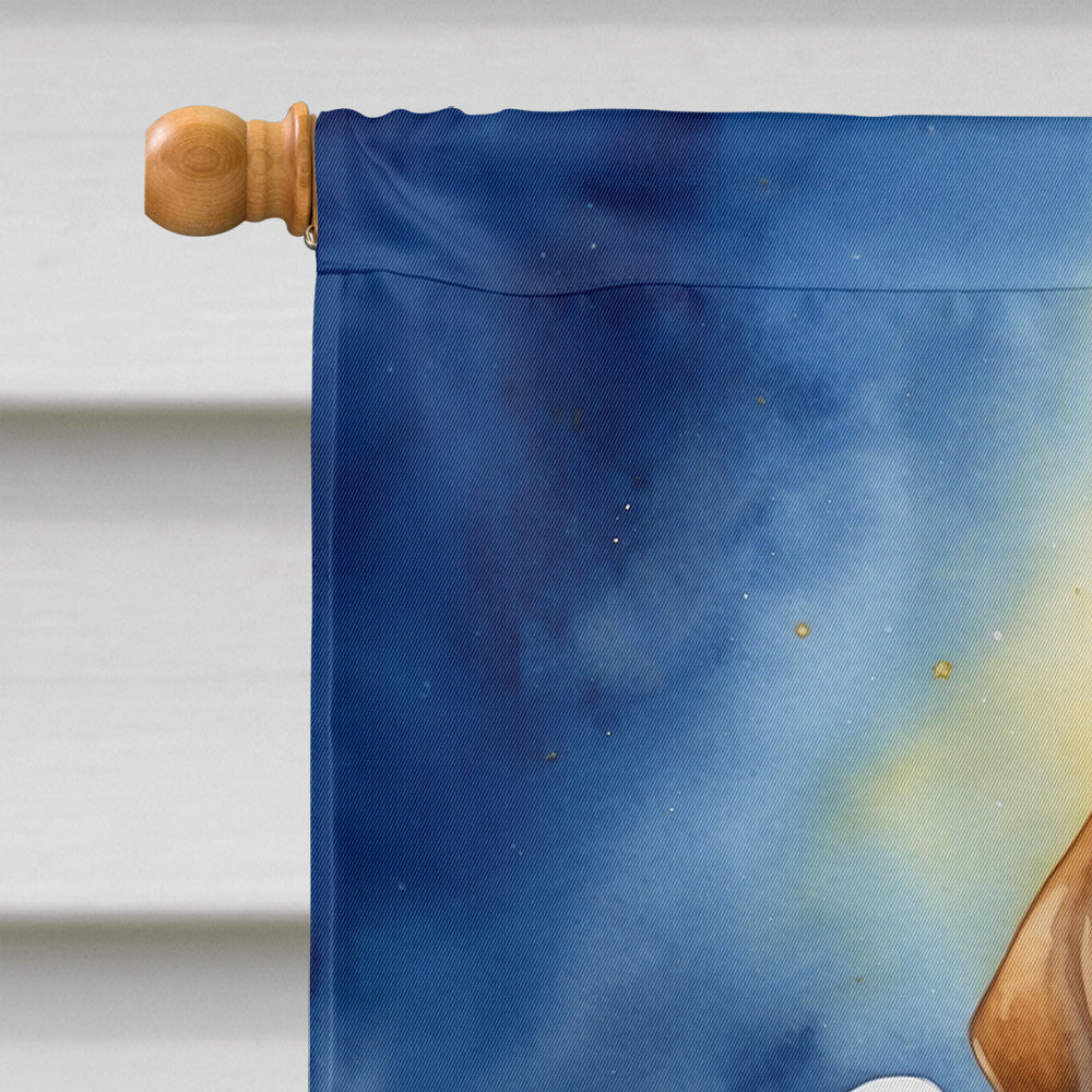 English Foxhound My Angel House Flag 28x40 Porch Sleeve Pole Decorative Outside Yard Banner Artwork Wall Hanging, Polyester