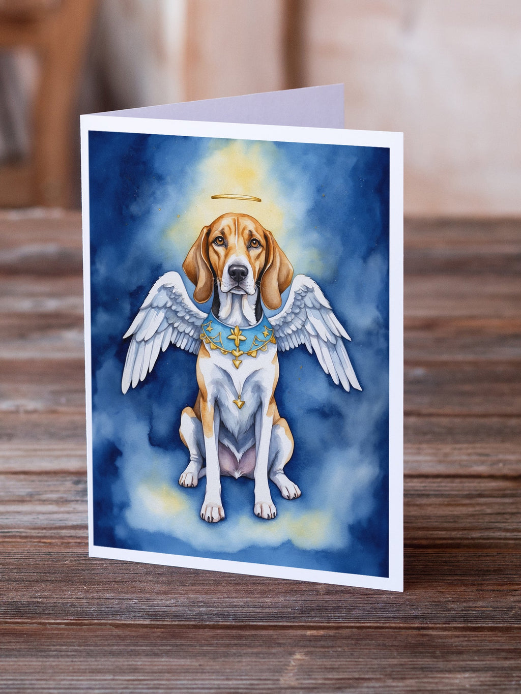English Foxhound My Angel Greeting Cards Pack of 8 Blank Cards with Envelopes Whimsical A7 Size 5x7