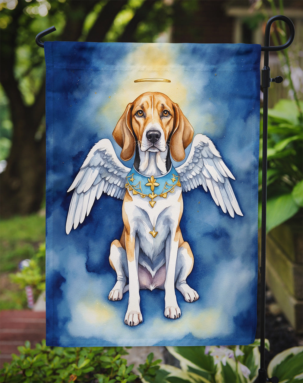 English Foxhound My Angel Garden Flag Mailbox Decorative Yard Banner Outside Patio Artwork for Flower Beds, Garden Size, Multicolor