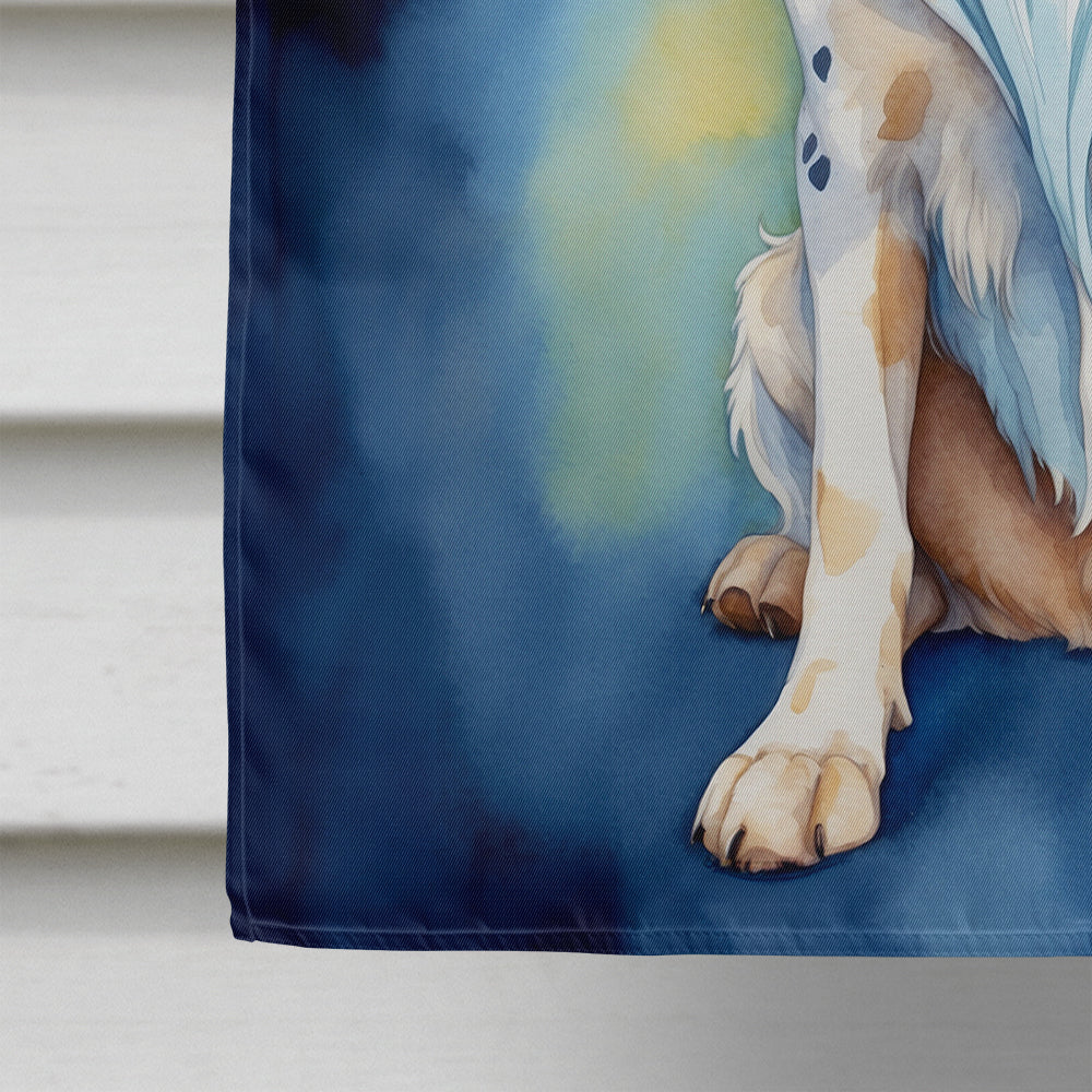 English Setter My Angel House Flag 28x40 Porch Sleeve Pole Decorative Outside Yard Banner Artwork Wall Hanging, Polyester