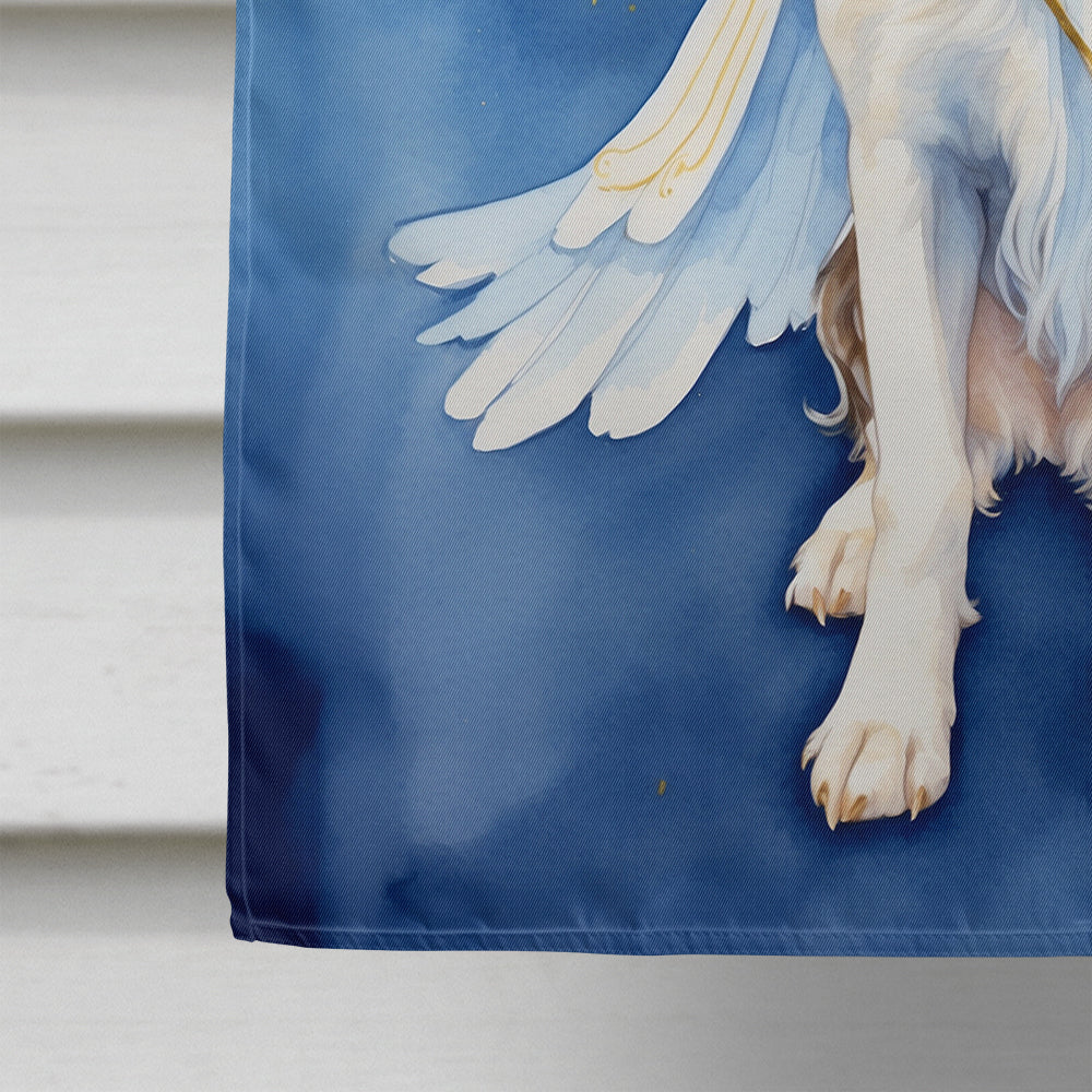 English Springer Spaniel My Angel House Flag 28x40 Porch Sleeve Pole Decorative Outside Yard Banner Artwork Wall Hanging, Polyester