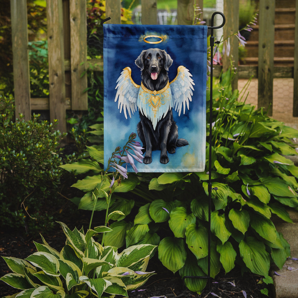 Flat-Coated Retriever My Angel Garden Flag Mailbox Decorative Yard Banner Outside Patio Artwork for Flower Beds, Garden Size, Multicolor