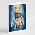French Bulldog My Angel Greeting Cards Pack of 8 Blank Cards with Envelopes Whimsical A7 Size 5x7