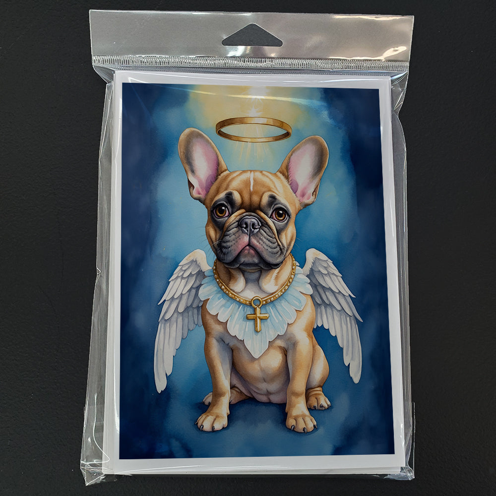 French Bulldog My Angel Greeting Cards Pack of 8 Blank Cards with Envelopes Whimsical A7 Size 5x7