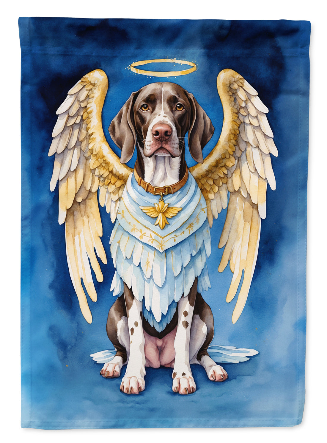 German Shorthaired Pointer My Angel House Flag 28x40 Porch Sleeve Pole Decorative Outside Yard Banner Artwork Wall Hanging, Polyester