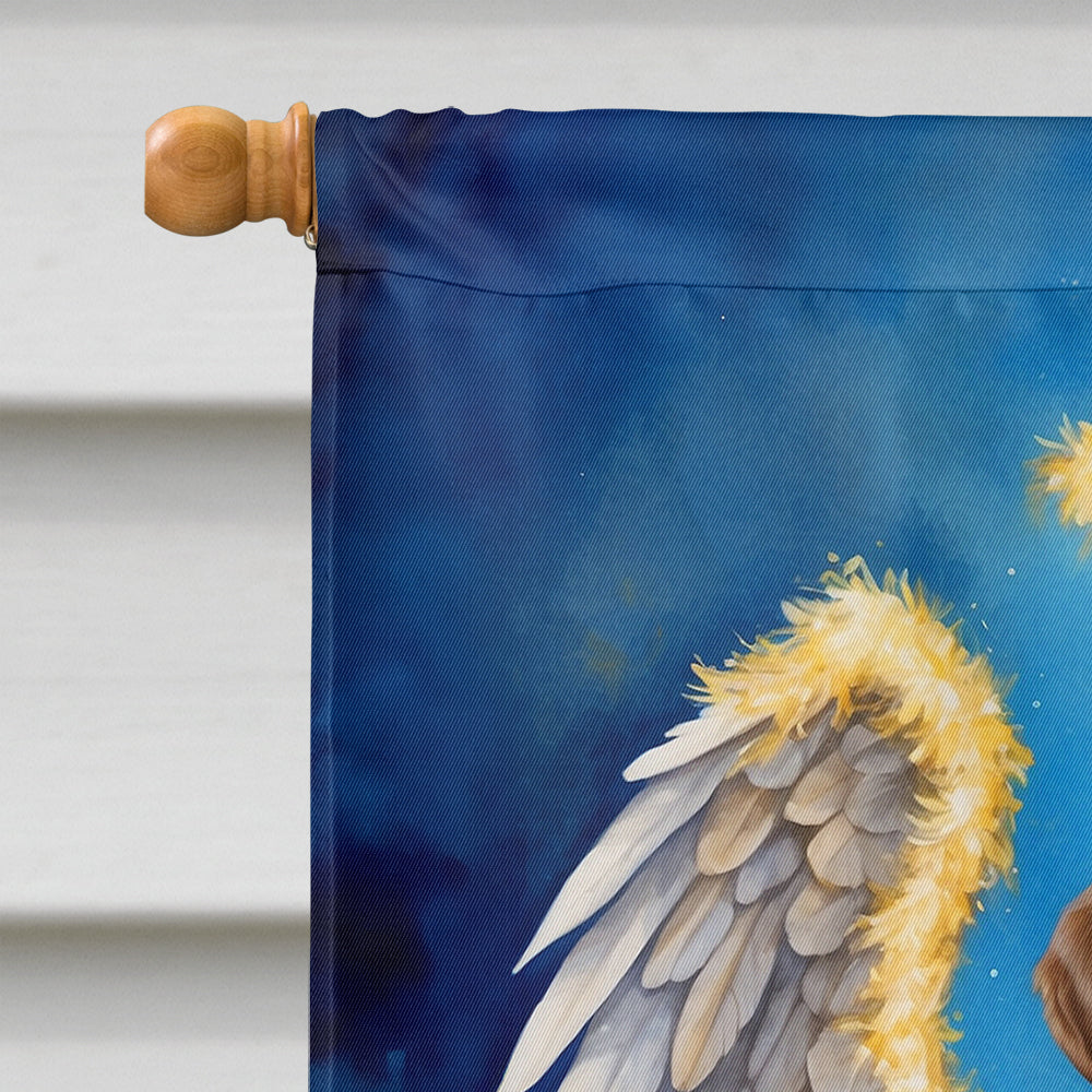 German Wirehaired Pointer My Angel House Flag 28x40 Porch Sleeve Pole Decorative Outside Yard Banner Artwork Wall Hanging, Polyester