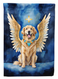 Golden Retriever My Angel House Flag 28x40 Porch Sleeve Pole Decorative Outside Yard Banner Artwork Wall Hanging, Polyester