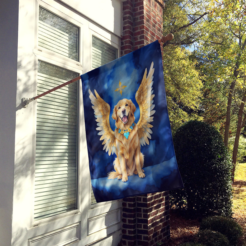 Golden Retriever My Angel House Flag 28x40 Porch Sleeve Pole Decorative Outside Yard Banner Artwork Wall Hanging, Polyester