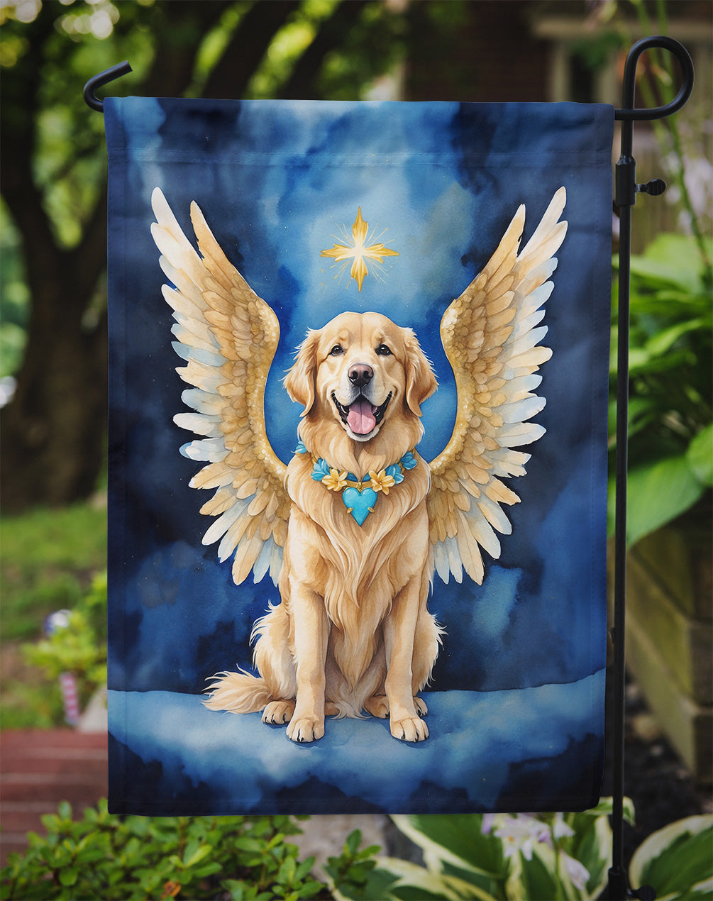 Golden Retriever My Angel Garden Flag Mailbox Decorative Yard Banner Outside Patio Artwork for Flower Beds, Garden Size, Multicolor