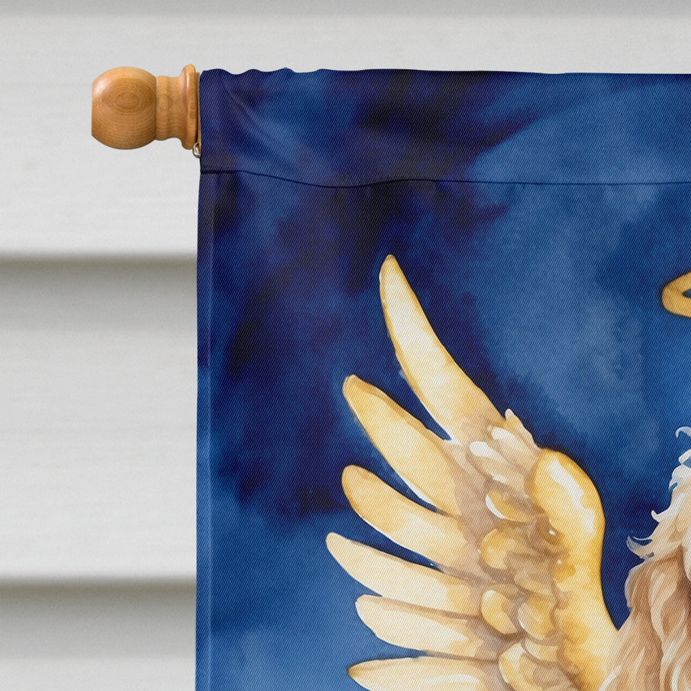 Goldendoodle My Angel House Flag 28x40 Porch Sleeve Pole Decorative Outside Yard Banner Artwork Wall Hanging, Polyester