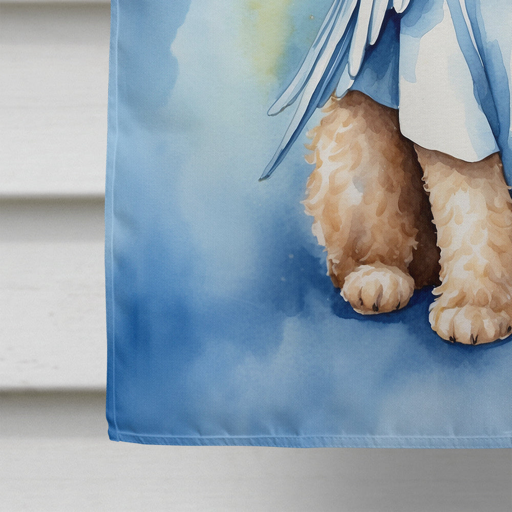 Goldendoodle My Angel House Flag 28x40 Porch Sleeve Pole Decorative Outside Yard Banner Artwork Wall Hanging, Polyester