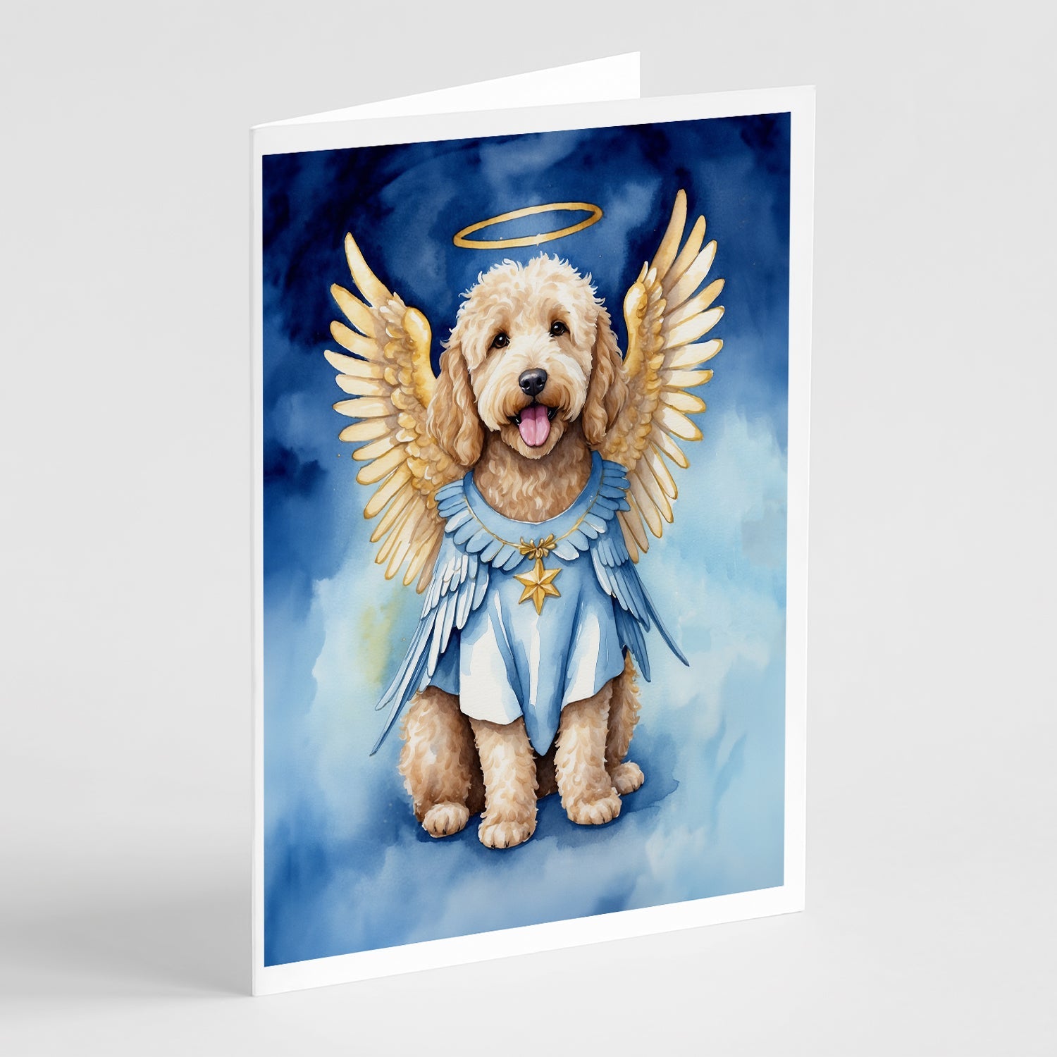 Goldendoodle My Angel Greeting Cards Pack of 8 Blank Cards with Envelopes Whimsical A7 Size 5x7