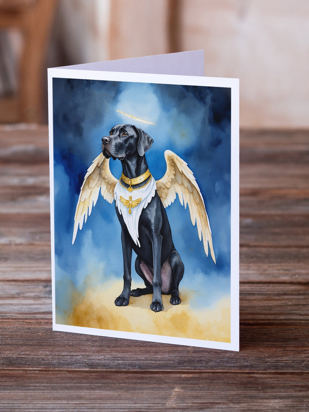 Great Dane My Angel Greeting Cards Pack of 8 Blank Cards with Envelopes Whimsical A7 Size 5x7
