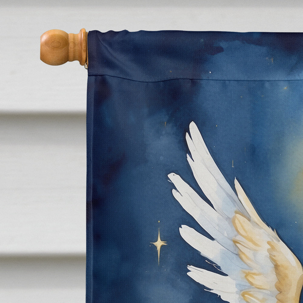 Great Pyrenees My Angel House Flag 28x40 Porch Sleeve Pole Decorative Outside Yard Banner Artwork Wall Hanging, Polyester