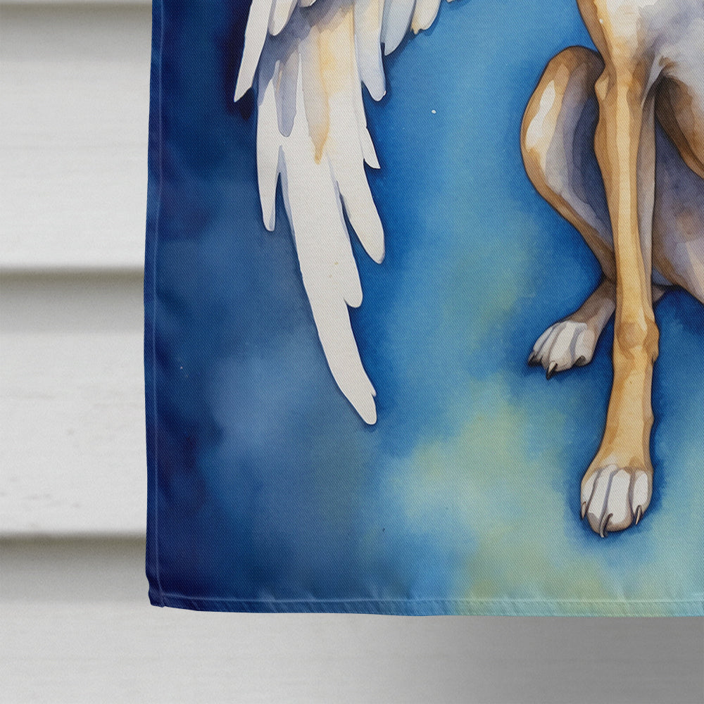 Greyhound My Angel House Flag 28x40 Porch Sleeve Pole Decorative Outside Yard Banner Artwork Wall Hanging, Polyester
