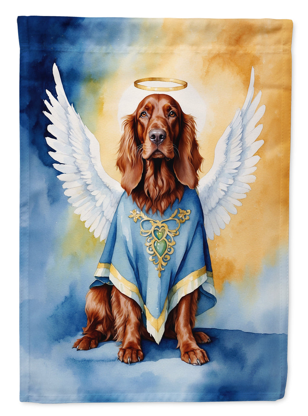 Irish Setter My Angel House Flag 28x40 Porch Sleeve Pole Decorative Outside Yard Banner Artwork Wall Hanging, Polyester