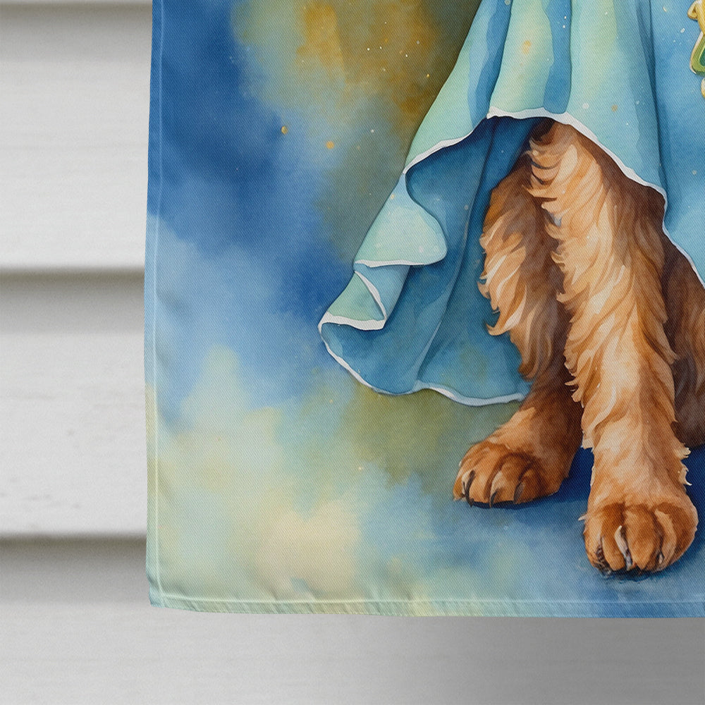 Irish Terrier My Angel House Flag 28x40 Porch Sleeve Pole Decorative Outside Yard Banner Artwork Wall Hanging, Polyester