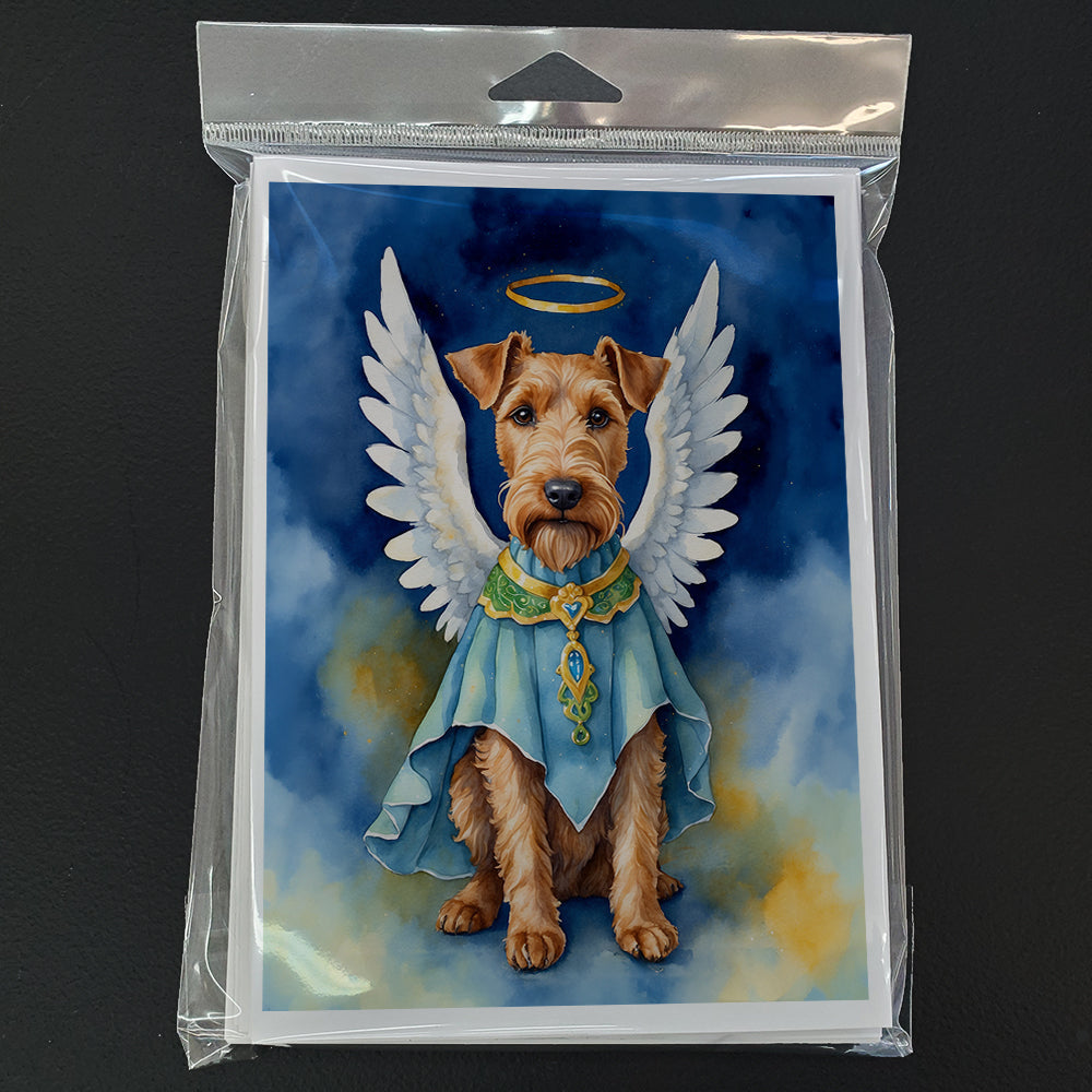 Irish Terrier My Angel Greeting Cards Pack of 8 Blank Cards with Envelopes Whimsical A7 Size 5x7