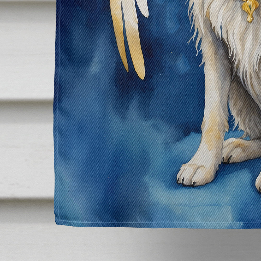Irish Wolfhound My Angel House Flag 28x40 Porch Sleeve Pole Decorative Outside Yard Banner Artwork Wall Hanging, Polyester