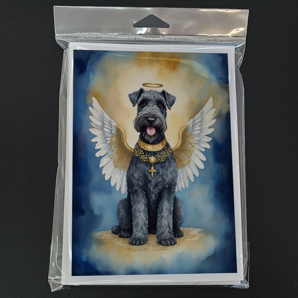 Kerry Blue Terrier My Angel Greeting Cards Pack of 8 Blank Cards with Envelopes Whimsical A7 Size 5x7